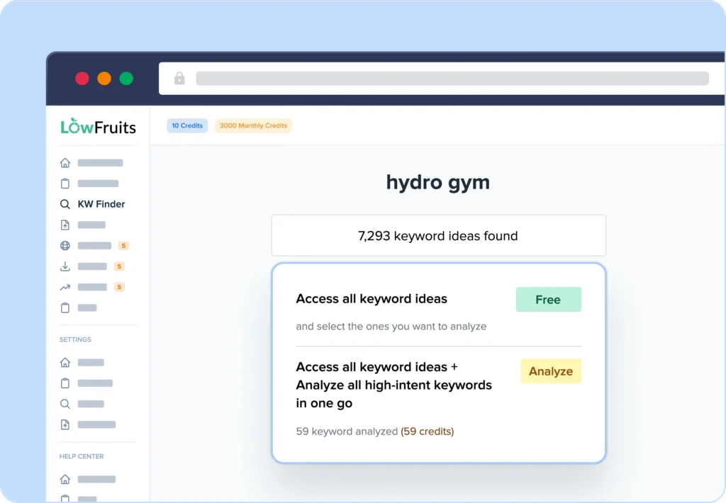 Bulk Keyword Research Use bulk analysis tools to evaluate keywords.