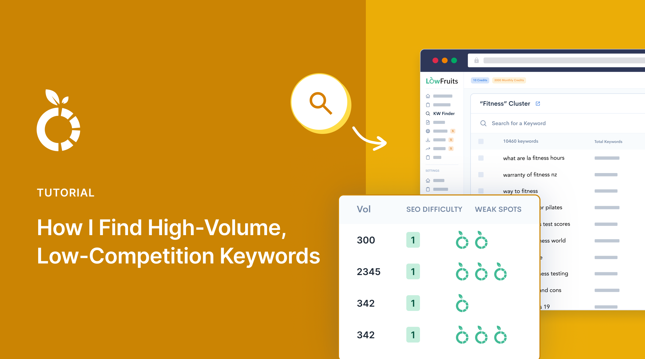 How I find high-volume, low-competition keywords.